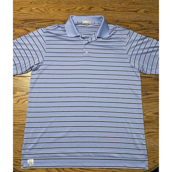 Peter Millar Summer Comfort Polo Shirt Large XL Golf Mens Plaid Stripes LOT2 - Picture 9 of 15